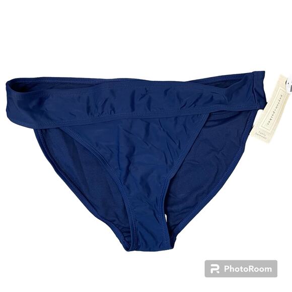 Peyton & Parker Hipster Navy Bikini Bottom Sz M NEW Medium Coverage Coastal Swim - Picture 1 of 6